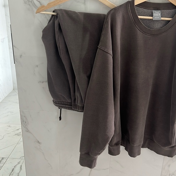 TNA Sweaters - Tna cozy AF rich mocha brown sweatsuit